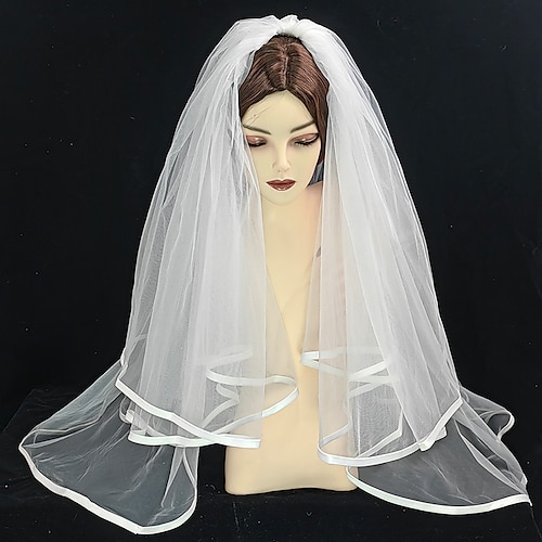 

Two-tier Cute / Sweet Wedding Veil Elbow Veils with Pure Color 25.59 in (65cm) Tulle