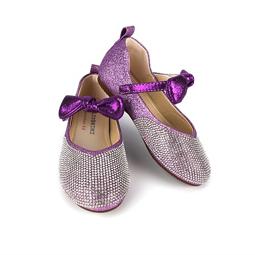 

Girls' Flats Princess Shoes Synthetics Cosplay Princess Shoes Little Kids(4-7ys) Birthday Festival Crystals / Rhinestones Purple Spring Summer
