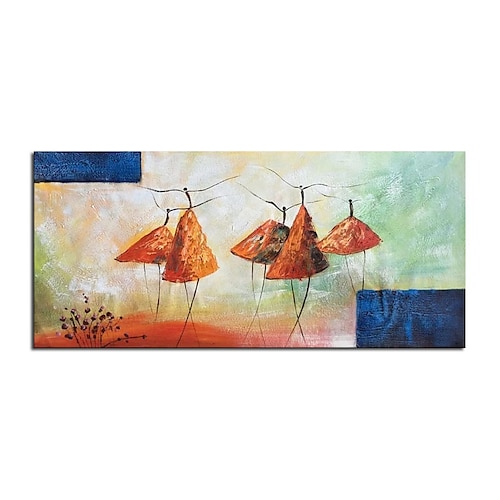 

Oil Painting Hand Painted Vertical Abstract People Classic Modern Rolled Canvas (No Frame)