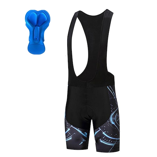 

21Grams Men's Cycling Bib Shorts Bike Bib Shorts Bottoms Mountain Bike MTB Road Bike Cycling Sports Graphic 3D Pad Cycling Breathable Quick Dry Black Polyester Spandex Clothing Apparel Bike Wear
