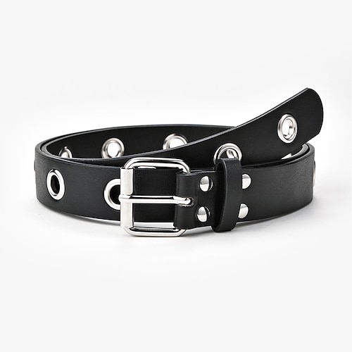 

Women's Unisex PU Buckle Belt PU Leather Prong Buckle Eyelet Casual Classic Party Daily Black Brown Coffee