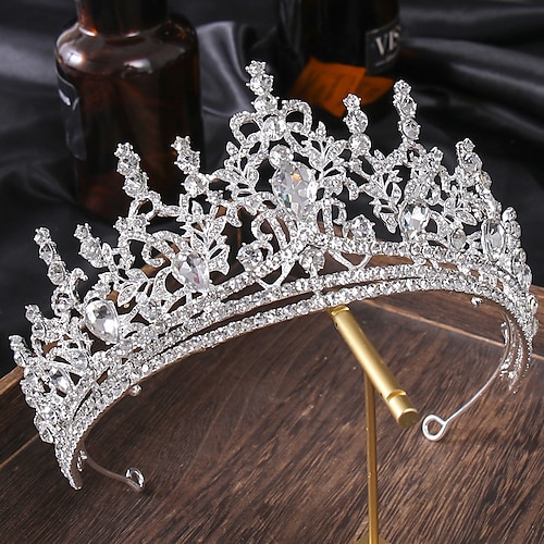 

Crown Tiaras Headbands Headpiece Rhinestone Alloy Wedding Party / Evening Retro With Crystal / Rhinestone Headpiece Headwear