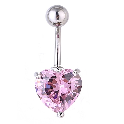 

Women's Body Jewelry 3.2 cm Navel Ring / Belly Piercing AAA Cubic Zirconia White / Purple / Pink Triangle Stylish Alloy Costume Jewelry For Party / Street Summer