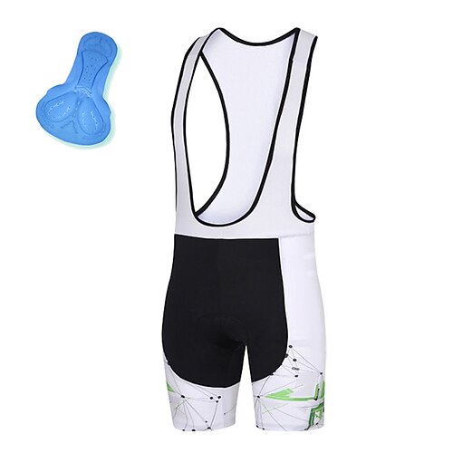 

21Grams Men's Cycling Bib Shorts Bike Bib Shorts Mountain Bike MTB Road Bike Cycling Sports 3D Pad Cycling Breathable Quick Dry White Polyester Spandex Clothing Apparel Bike Wear / Athleisure