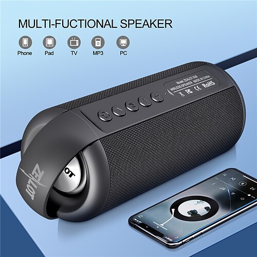 

ZEALOT S36 Bluetooth Speaker Portable Outdoor Loudspeaker Wireless Mini Column 3D Stereo Music Surround HIFI with TWS Wireless Speaker Support FM TF Card