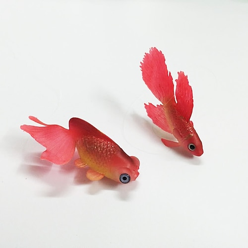 2 pezzi di pesci d'acquario artificiali pesci di plastica realistici  artificiali mobili galleggianti pesci rossi arancioni decorazioni di  ornamenti di pesci finti per acquario di pesci d'acquario del 2024 a $10.99