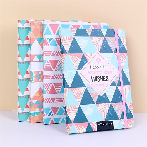 

4 pcs Notebook Ruled A5 5.8×8.3 Inch A6 4.1×5.8 Inch A7 2.9×4.1 Inch Retro Aesthetic Paper Hardcover Portable 80 Pages Notebook for Office Business Student