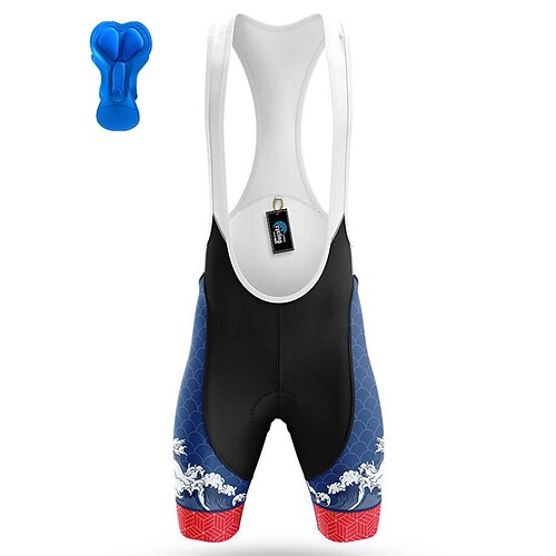 

21Grams Men's Cycling Bib Shorts Bike Bib Shorts Bottoms Mountain Bike MTB Road Bike Cycling Sports 3D Pad Cycling Breathable Quick Dry Blue Polyester Spandex Clothing Apparel Bike Wear / Stretchy