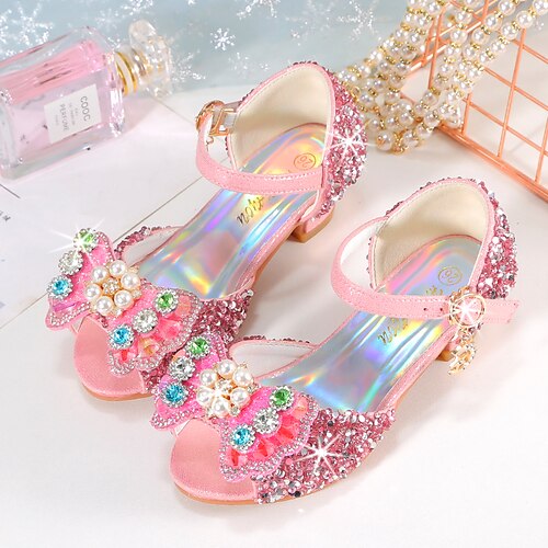 

Girls' Heels Dress Shoes Flower Girl Shoes Princess Shoes School Shoes Leather PU Portable Breathability Non-slipping Princess Shoes Big Kids(7years ) Little Kids(4-7ys) Gift Daily Walking Shoes