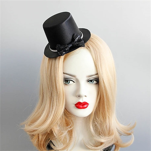 

Bow Tie Hair Clip Hat for Women Little Top Hat Hairpin Party Host Banquet Gothic Lolita Dress Hair Accessories