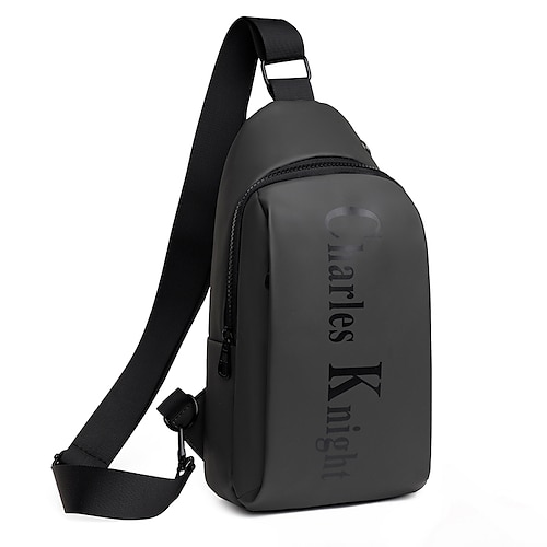 

Men's Sling Shoulder Bag Oxford Cloth Nylon Zipper Solid Color Daily Outdoor Blue Black Gray