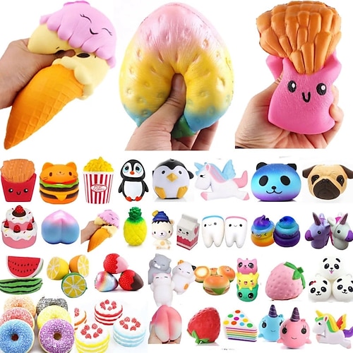 

5/6/8 pcs Slow Rising Squishies Scented ice cream Coffee cup Strawberry Squishy Squeeze Toy Reliever Stress Gift Mobile Phone Straps