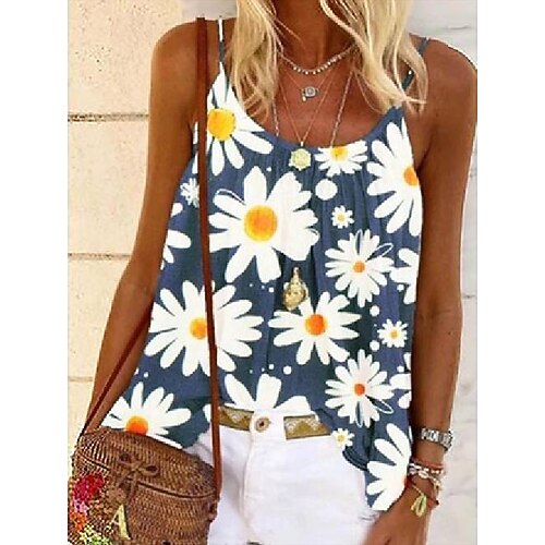 

Plus size Spaghetti Casual Floral Shirts & Tops