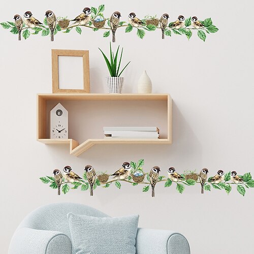 

Animals / Floral Plants Wall Stickers Living Room / Kids Room kindergarten, Removable / Pre-pasted PVC Home Decoration Wall Decal 1pc