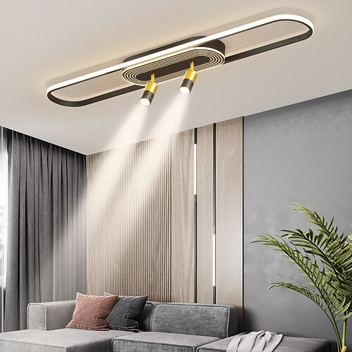 

Modern Creative Spotlight Ceiling Light LED Nordic Black Gold Strip Bar LED Lamps