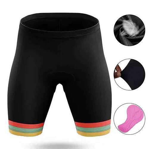 

21Grams Women's Bike Shorts Cycling Padded Shorts Bike Padded Shorts / Chamois Mountain Bike MTB Road Bike Cycling Sports Stripes 3D Pad Cycling Breathable Quick Dry Black Polyester Spandex Clothing