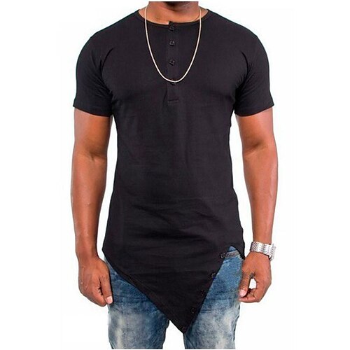 

Men's T shirt Tee Solid Colored Crew Neck Light gray Dark Gray White Black Outdoor Sports Short Sleeve Clothing Apparel Fashion Simple Comfortable / Summer / Summer