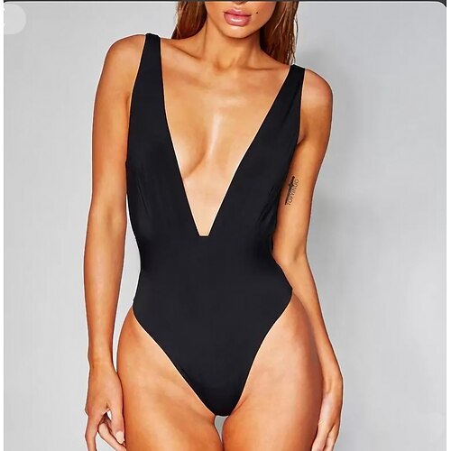 

Per donna Costumi da bagno Un pezzo Fondo della spiaggia Monokini Normale Costume da bagno Taglia piccola Tinta unica Verde Nero Blu Giallo Arancione Costumi da bagno Sexy Essenziale / Imbottito