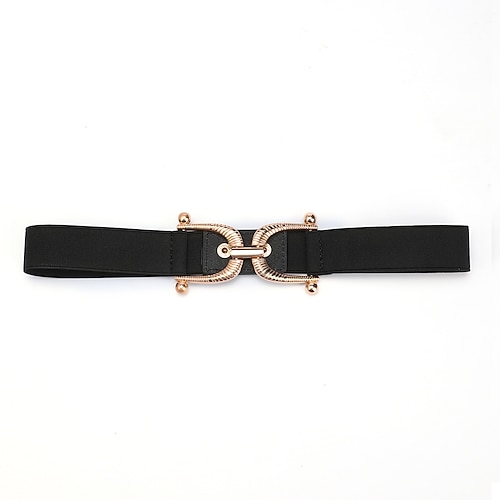 

Women's PU Buckle Belt Corset Belt Polyester Metal Bucke Engraved Embossed Gothic Classic Daily Holiday Black