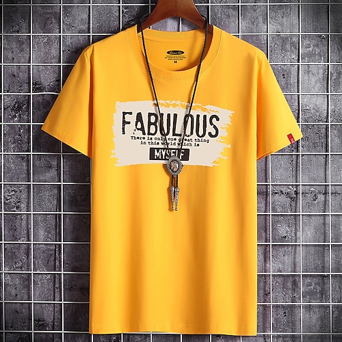 

Herren T Shirt Buchstabe Rundhalsausschnitt Blau-Grün Gelb Dunkelgray Weiß Schwarz Heißprägen Casual Täglich Langarm Bedruckt Bekleidung Sport Modisch Leicht Atmungsaktiv
