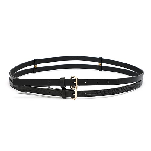 

Women's PU Buckle Belt Belt Set PU Leather Metal Bucke Geometric Formal Cowboy Party Wedding Black