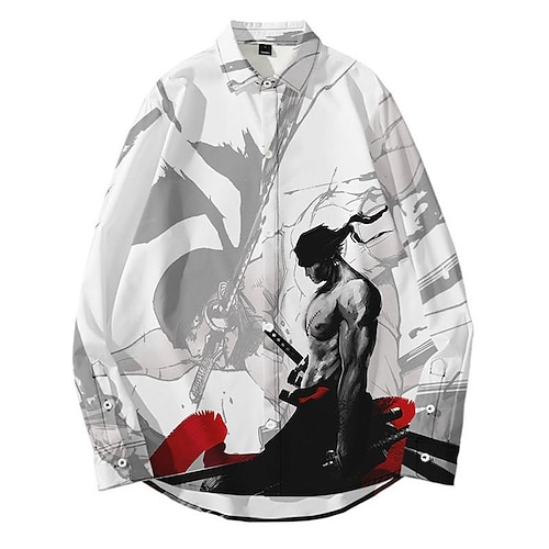 

Inspired by One Piece Monkey D. Luffy Roronoa Zoro Cartoon Manga Back To School Anime Harajuku Graphic Kawaii Top For Men's Adults' 3D Print Terylene