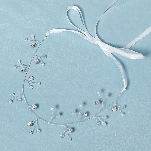 

Crown Tiaras Headbands Headpiece Imitation Pearl Rhinestone Wedding Party / Evening Retro With Faux Pearl Headpiece Headwear