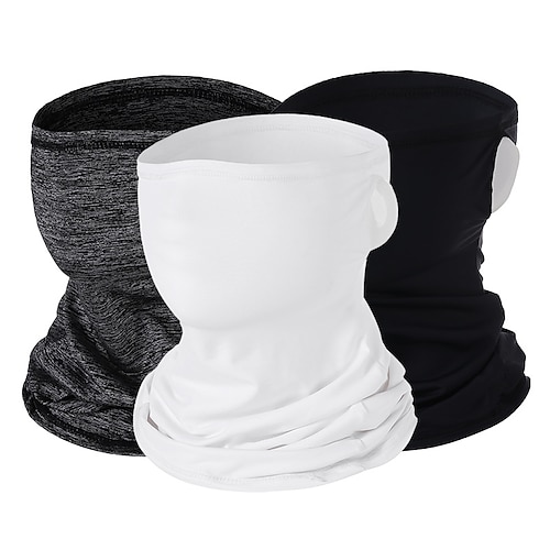 

Headwear Balaclava Neck Gaiter Neck Tube Solid Color Sunscreen Breathable Quick Dry Dust Proof Bike / Cycling Dark Grey White Black Spandex Summer for Men's Women's Adults' Outdoor Exercise Cycling