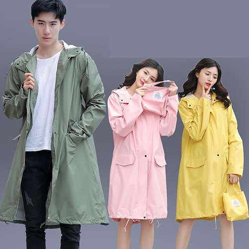 

Rainproof Adult Raincoat Women's Jacket Fashion Hiking Full Body Long Windbreaker Poncho Men