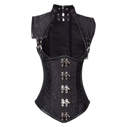 

Corsetto Per donna Corsetti Trachtenmieder Halloween Serata Nero Ecopelle Paese bavarese Completo Fibbia Laccetti Fasciante in vita Sostegno e protezioni Colore puro Inverno Autunno / Comodo / Asta