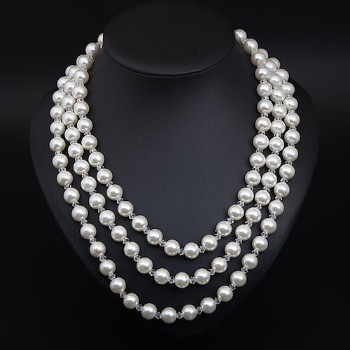 

Pearl Necklace Pearl Imitation Pearl Women's Statement Cute Layered Floral / Botanicals Cute irregular Necklace For Wedding Engagement