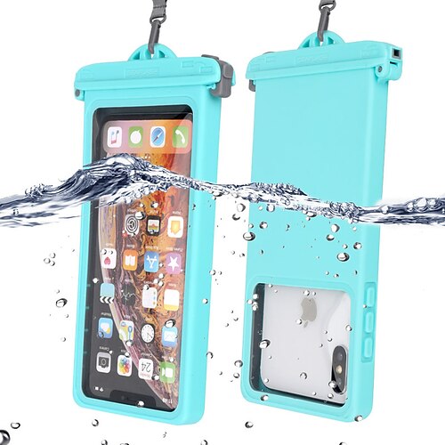 

Phone Case For Apple Samsung Galaxy Waterproof Pouch For iPhone 13 Pro mini 12 11 XR Max Samsung Galaxy S22 S21 S20 FE Shockproof Dustproof with Adjustable Neck Strap Transparent Up to 6.5 inch