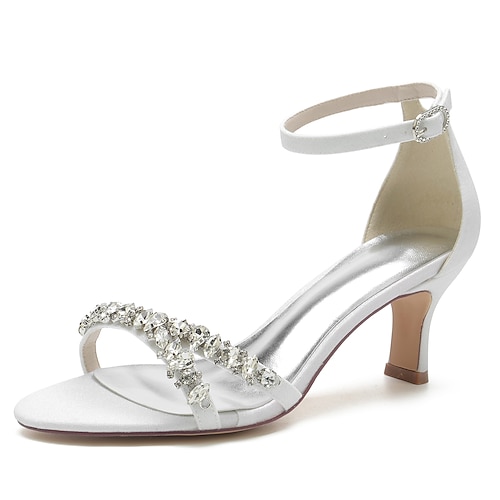 White Rhinestone Pointed Toe Platform Wedge Shoe – TulleLux Bridal Crowns &  Accessories