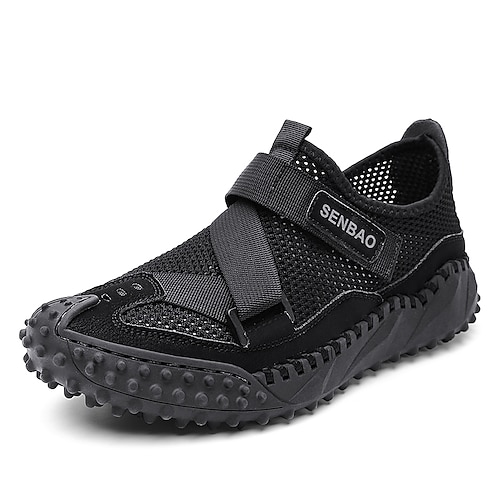 

Men's Sandals Sneakers Casual Classic Daily Outdoor PU Elastic Fabric Black Gray Beige Spring Summer