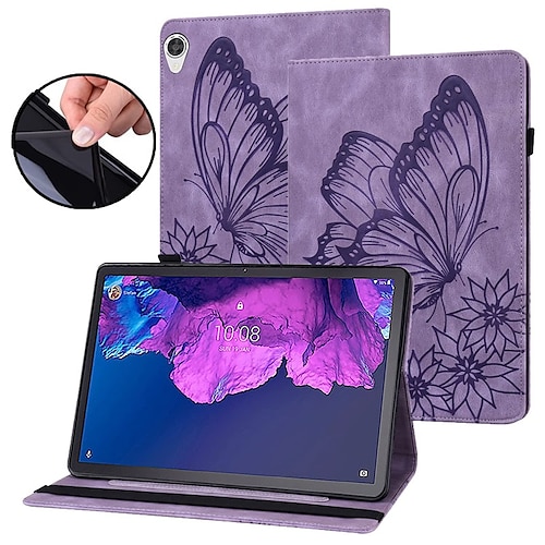 

Tablet PC Case Bag PU Leather Case Flip Wallet Protective Cover Butterfly Protective Cover Card Slot Tablet Cover For Lenovo Tab P11 Plus 2021 & Tab P11 11 Inch 2020 (Model TB-J606F TB-J606X)