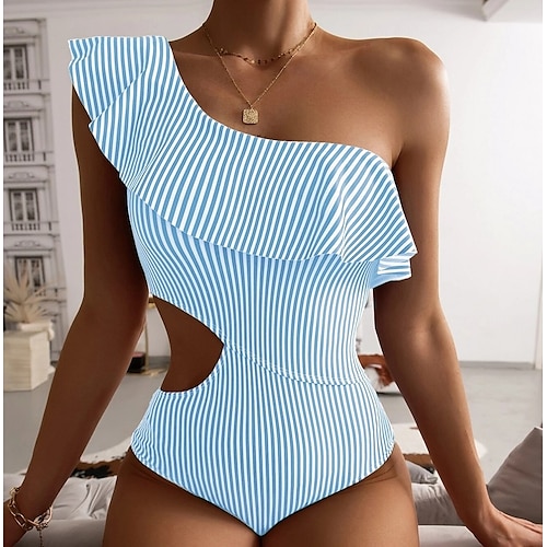 

Mujer Bañadores Una pieza Monokini Trajes de baño Normal Traje de baño Cortado Delgado Floral Verde Trébol Blanco Azul Piscina Camisola Mono Con Tirantes Trajes de baño nuevo Vacaciones Moda