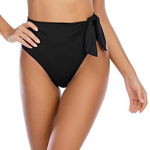 

Women's Swim Shorts High Waisted Bikini Bottom Breathable Quick Dry Lightweight Bottoms High Waist Drawstring Shirred Swimming Beach Water Sports Solid Colored Summer
