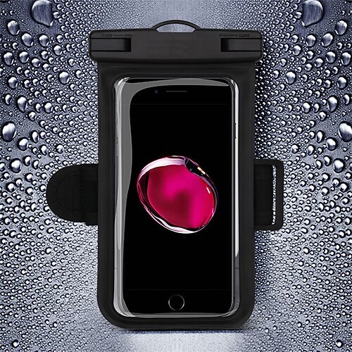 

Phone Case Waterproof Pouch For iPhone 13 Pro mini 12 11 XR Max Samsung Galaxy S22 S21 S20 FE Shockproof Armband with Adjustable Neck Strap Transparent Up to 6.5 inch PVC IPX8 Waterproof 30m / 98ft