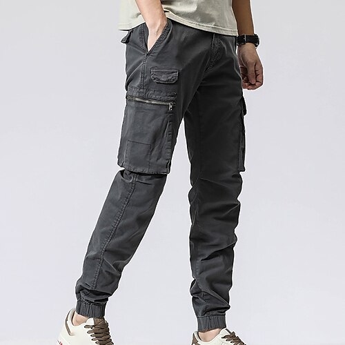

Men's Cargo Pants Hiking Pants Trousers Work Pants Military Summer Outdoor Ripstop Breathable Zipper Pocket Multi Pockets Bottoms 6 Pockets Black Green Cotton Hunting Fishing Climbing 29 30 31 32 33