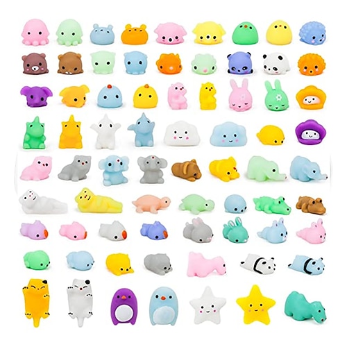

50/80 Pcs Kawaii Squishies Mochi Squishy Toys for Teenagers Party Favors Mini Stress Relief Toys for Christmas Party Favors Classroom Prizes Birthday Gift Goodie Bag Stuffers