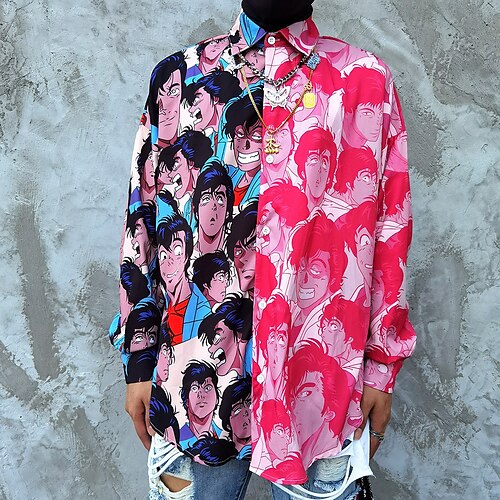 

City Hunter Saeba Ryo Blouse / Shirt Anime Cartoon Anime 3D Harajuku Graphic Top For Men's Adults' 3D Print Terylene