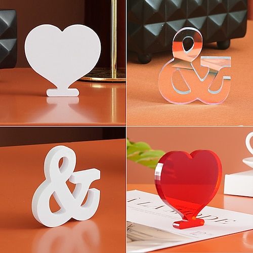 

Decorative Objects Resin Modern Contemporary Colorful Symbols & Love Letters Ornament