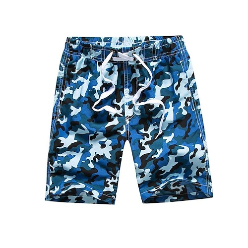 

Drenge Badeshorts Surf shorts Underdele Åndbart Hurtigtørrende Snørelukning Med lommer Mesh foring - Svømning Surfing Strand Vandsport camouflage Sommer