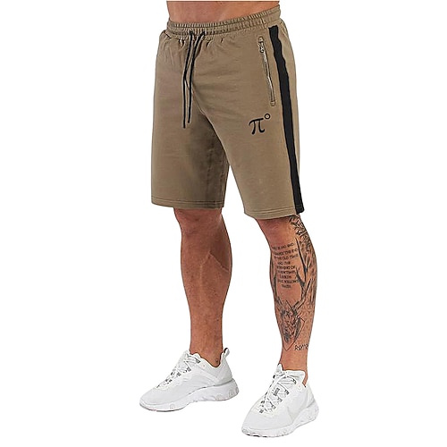 

Men's Running Shorts Stylish Drawstring Zipper Patchwork Color Block Sport Athleisure Shorts Bottoms Breathable Lightweight Soft Sweat wicking Moisture Absorbent Gym Workout Running Beach Active