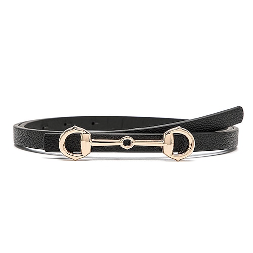 

Women's Unisex PU Buckle Belt PU Leather Prong Buckle O-ring Casual Classic Party Daily Black Red Brown Beige