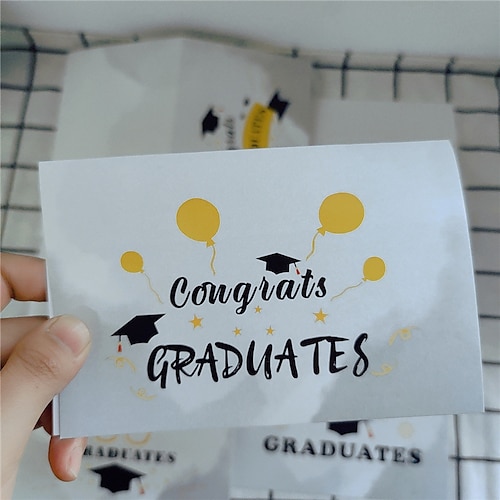 

New Congrats Graduates Celebration Graduation Greeting Card Set Student Graduation Season with Envelope 12Pcs