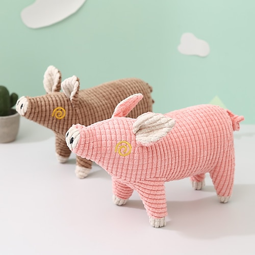

Juguete con forma de cerdo para perros y gatos, 1 pieza, juguete para dentición a presión, regalo de algodón, juguete para mascotas, juego para mascotas