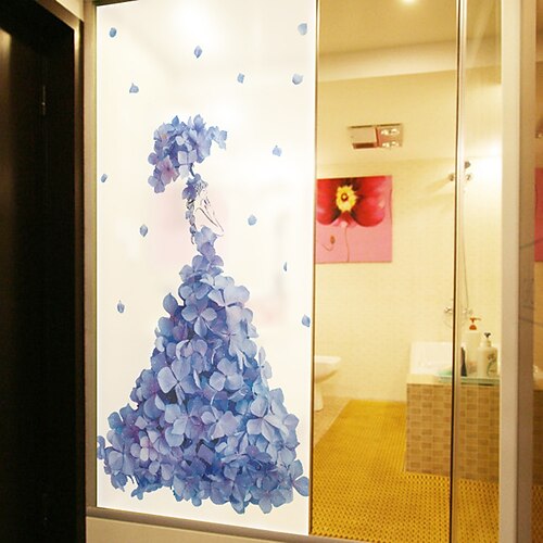 

Petal Girl Pattern Window Film Home Bedroom Bathroom Glass Window Film Stickers Self Adhesive Sticker 116 x 60CM Wall Stickers for Bedroom Living Room