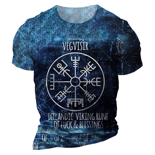 

Men's Unisex T shirt 3D Print Graphic Prints Snowflake Crew Neck Street Daily Print Short Sleeve Tops Casual Designer Big and Tall Sports Blue