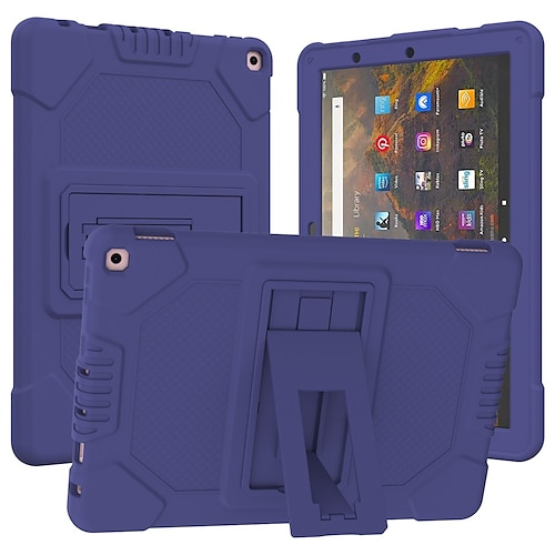 

Tablet Case Cover For Amazon Kindle Fire HD 10 / Plus 2021 Armor Defender Rugged Protective with Stand Dustproof Solid Colored TPU PC